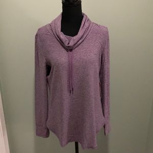 Purple Market & Spruce Cowl Neck Running Pullover. Size M